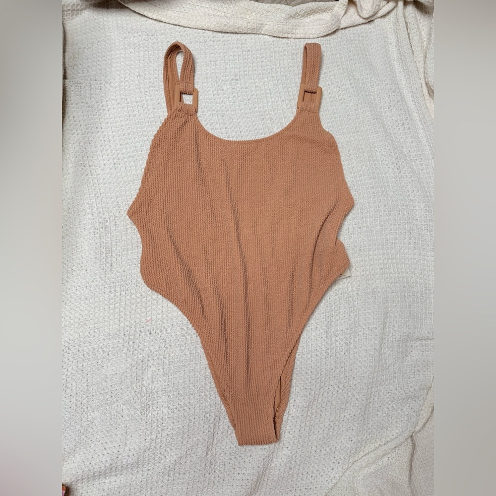 Aerie Tan One-Piece Swimsuit